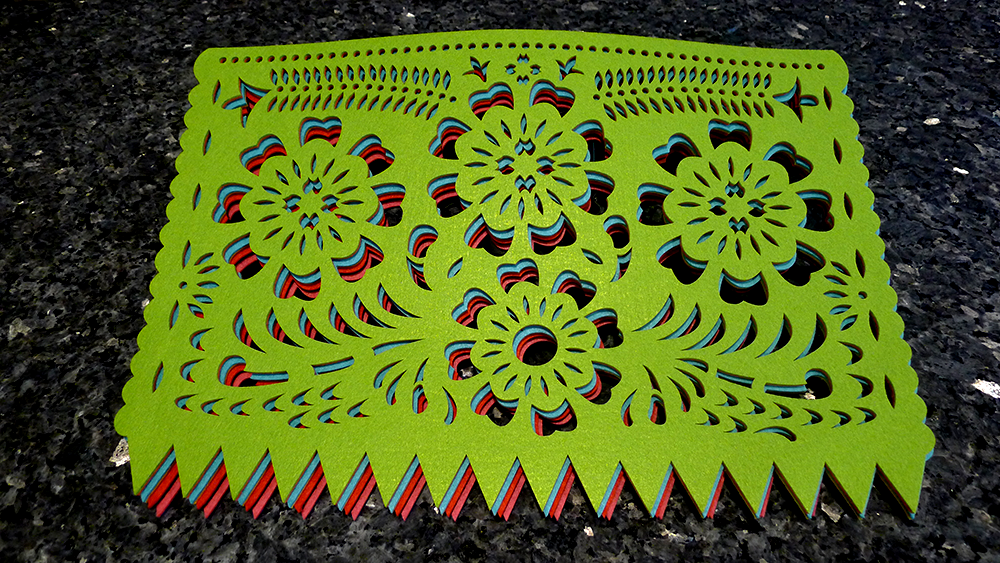 Double-sided Felt "Papel Picado" Placemat Sets (Florals)