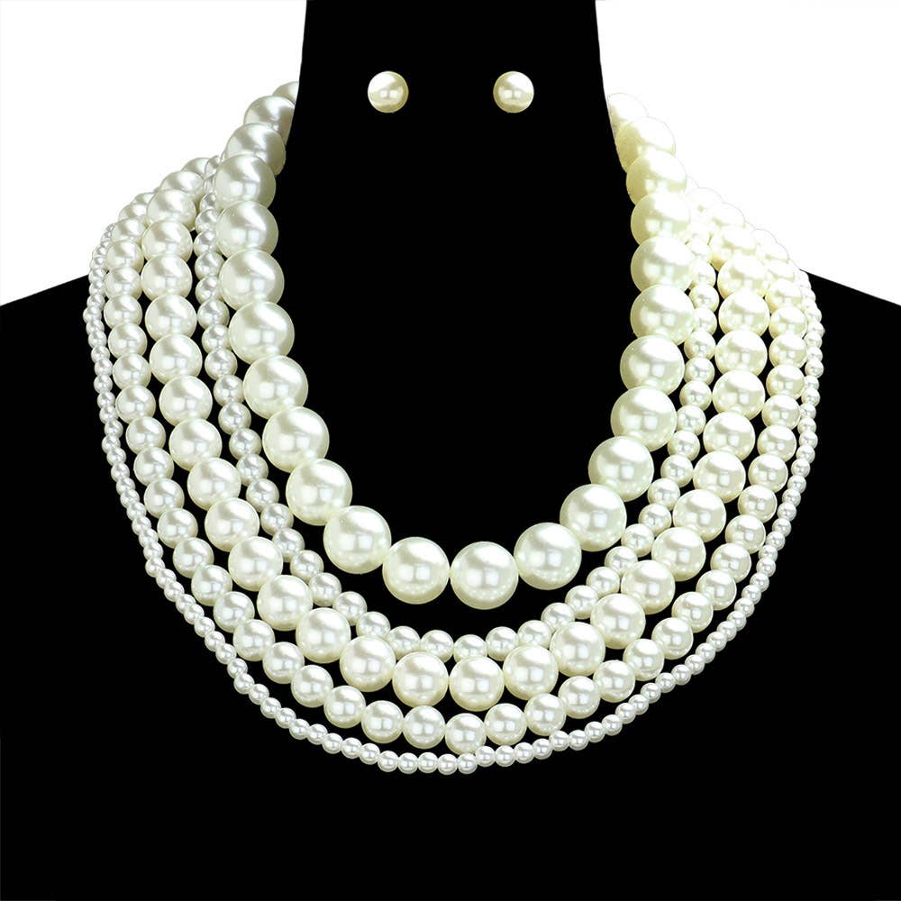 Multi Layered Pearl Necklace