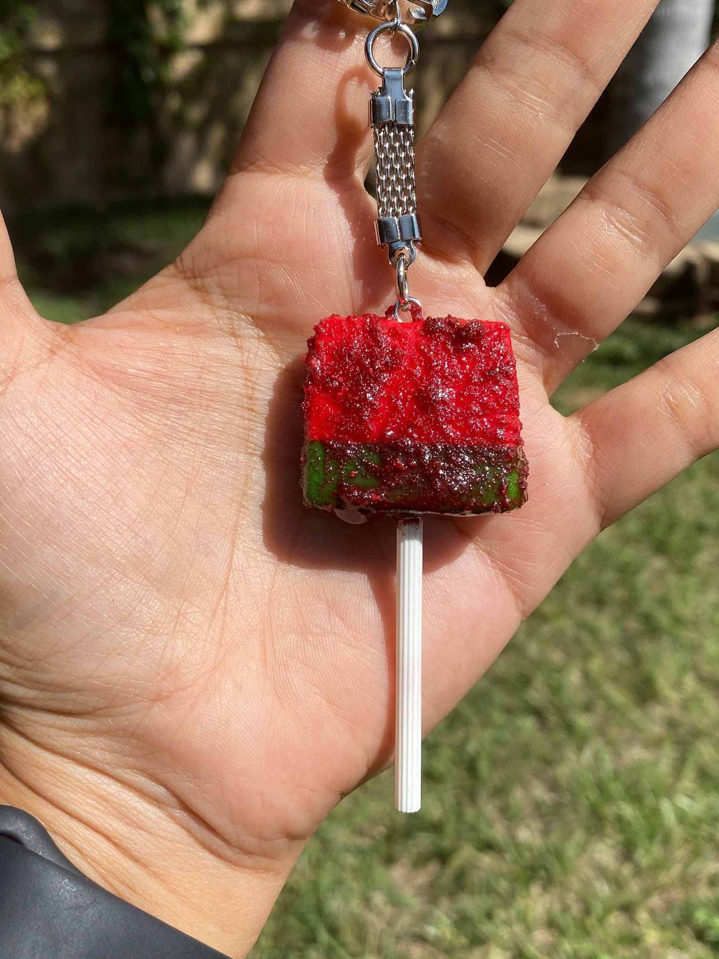 Paleta de sandÃa con chile Keychain