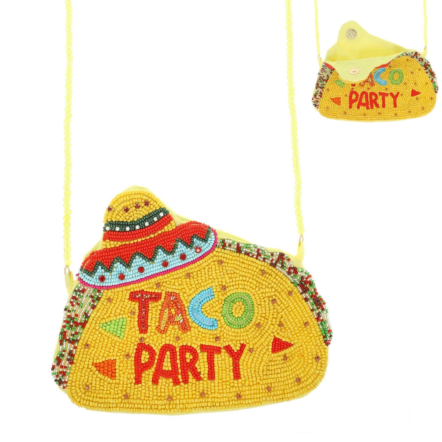 Sombrero "Taco Party" Crossbody Bag with Strap
