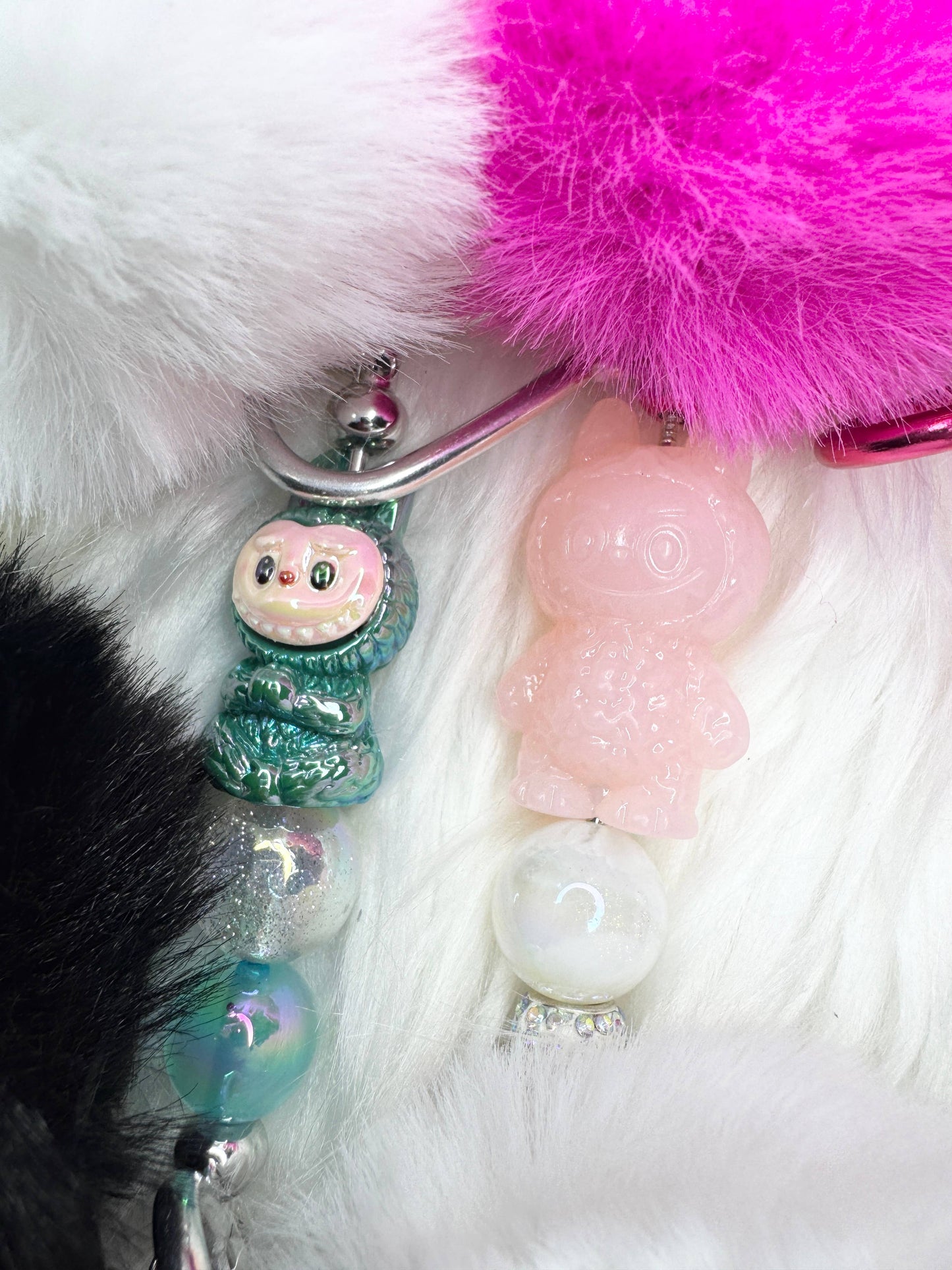 La bubu Keychains with pompom
