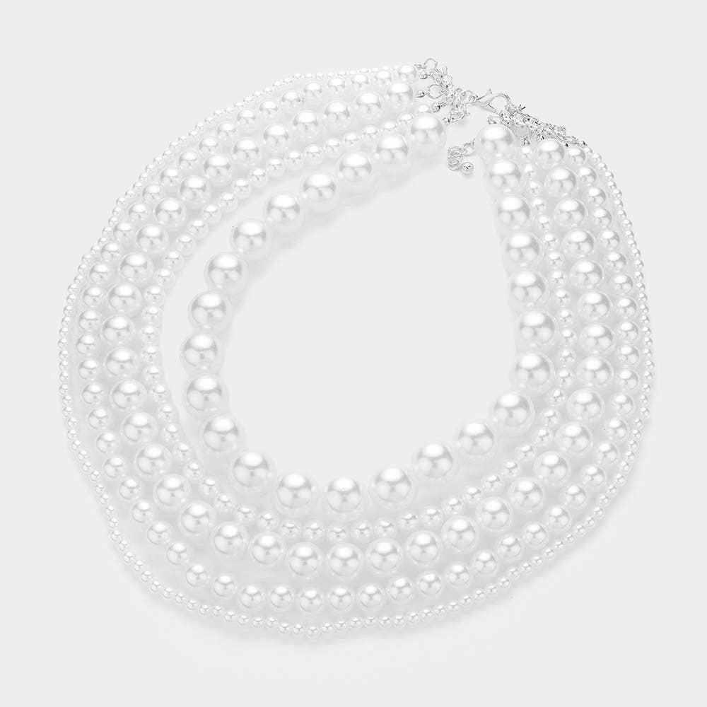Multi Layered Pearl Necklace