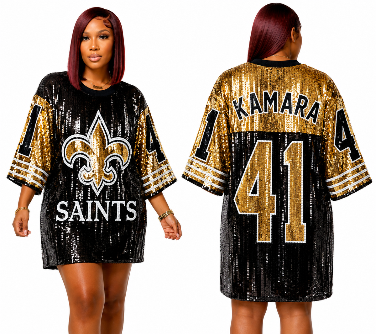 Black Saint Sequin Dress (one size) fits small medium large xl