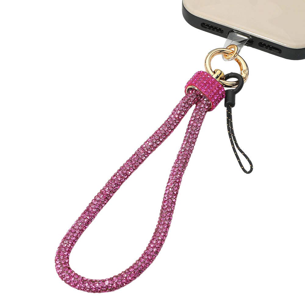 Bling Studded Phone Strap Keychain / Bag Charm