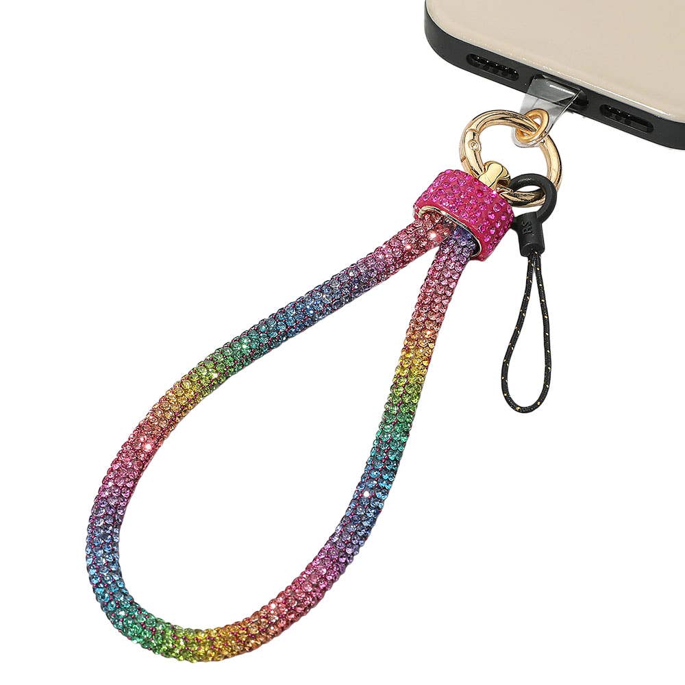 Bling Studded Phone Strap Keychain / Bag Charm