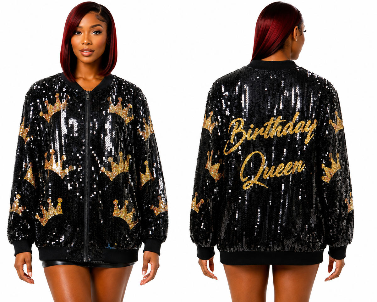 Birthday black Jacket (onesize) fits small medium large