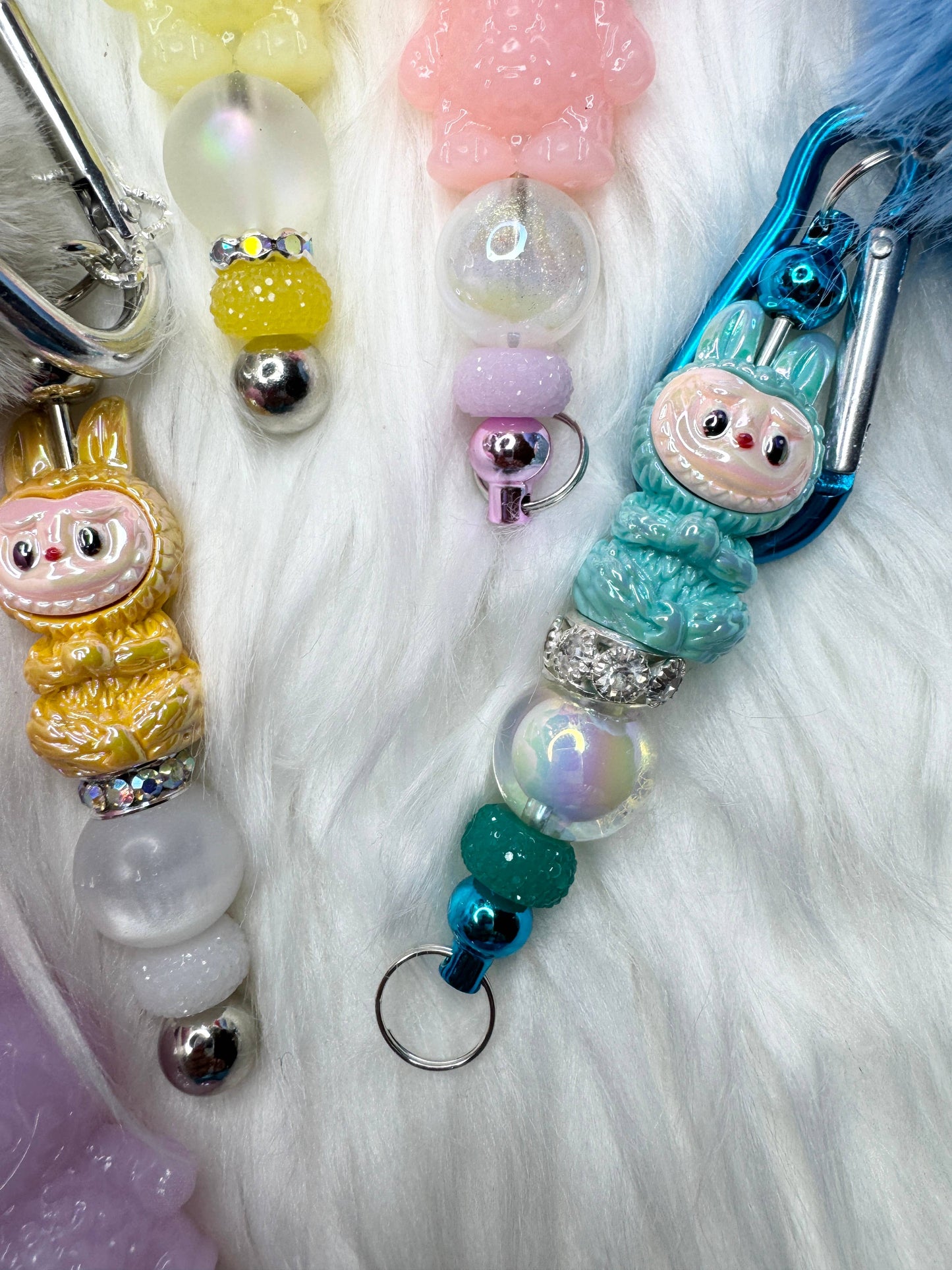 La bubu Keychains with pompom