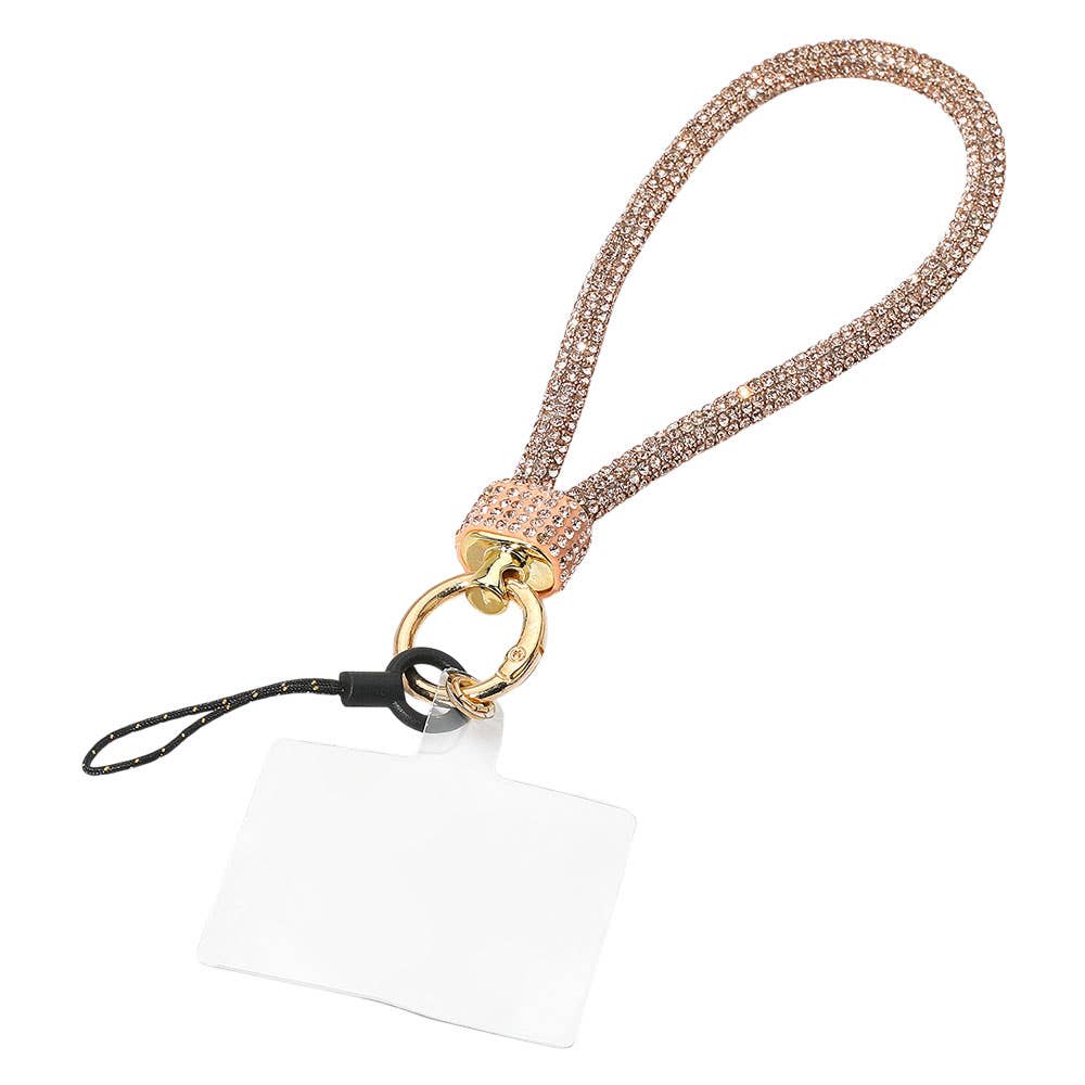 Bling Studded Phone Strap Keychain / Bag Charm