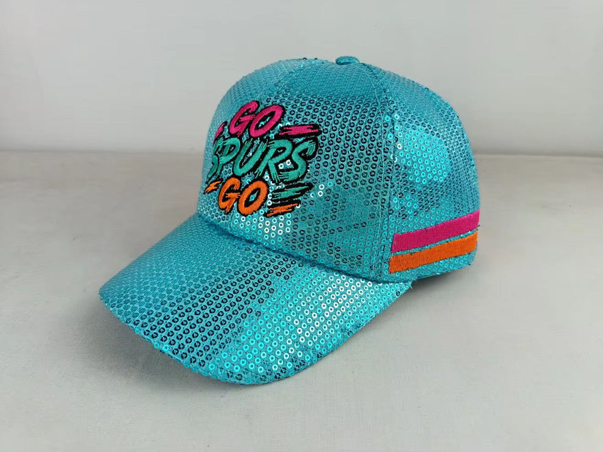 Blue Sequin Spurs Cap (snap back)
