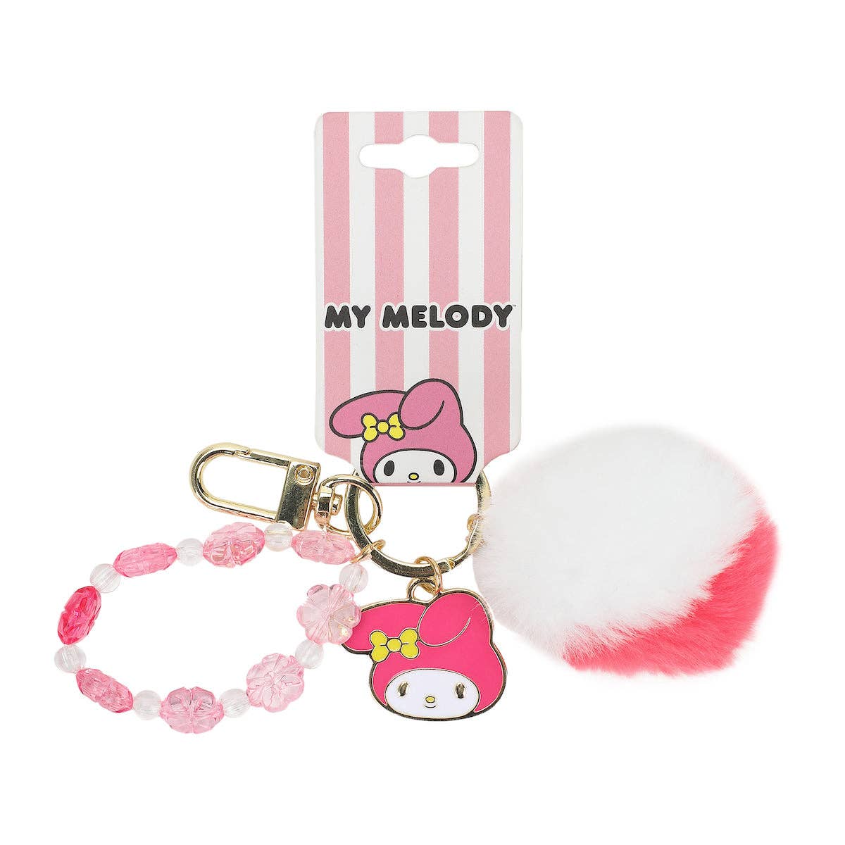 My Melody Multi Charm & Pom Keychain