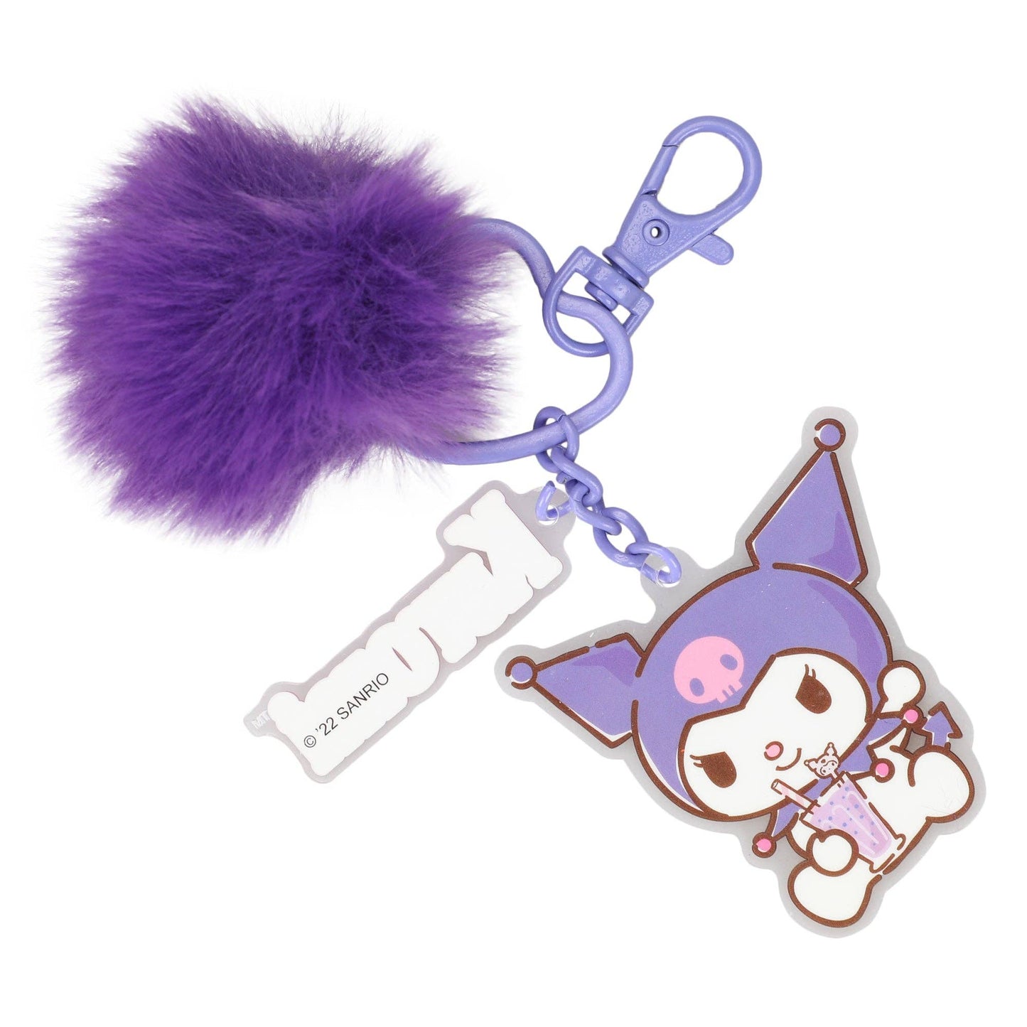 Kuromi Multi-Charm & Pom Pom Keychain
