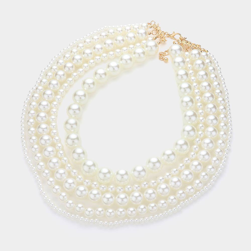 Multi Layered Pearl Necklace
