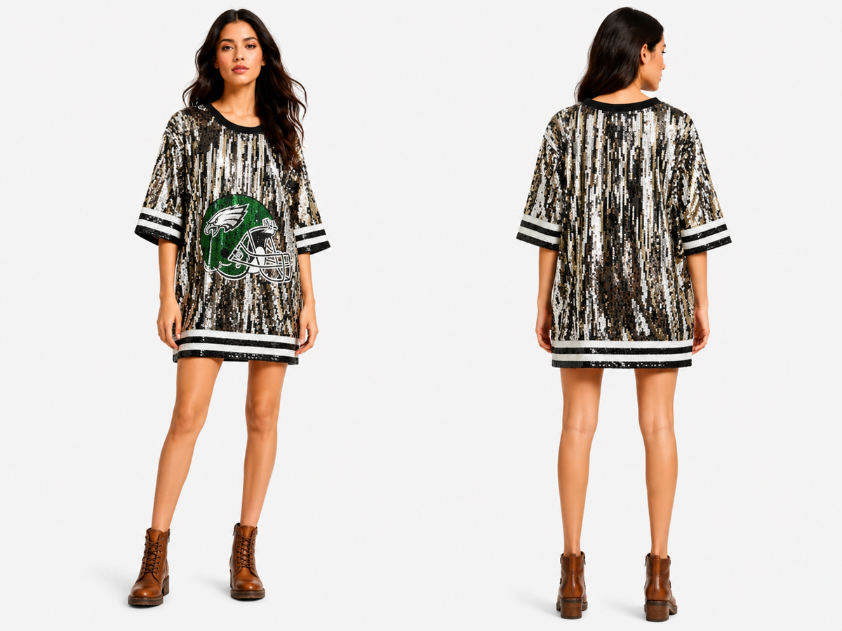 Philadelphia Eagles sequin dress (onesize) fits small medium large