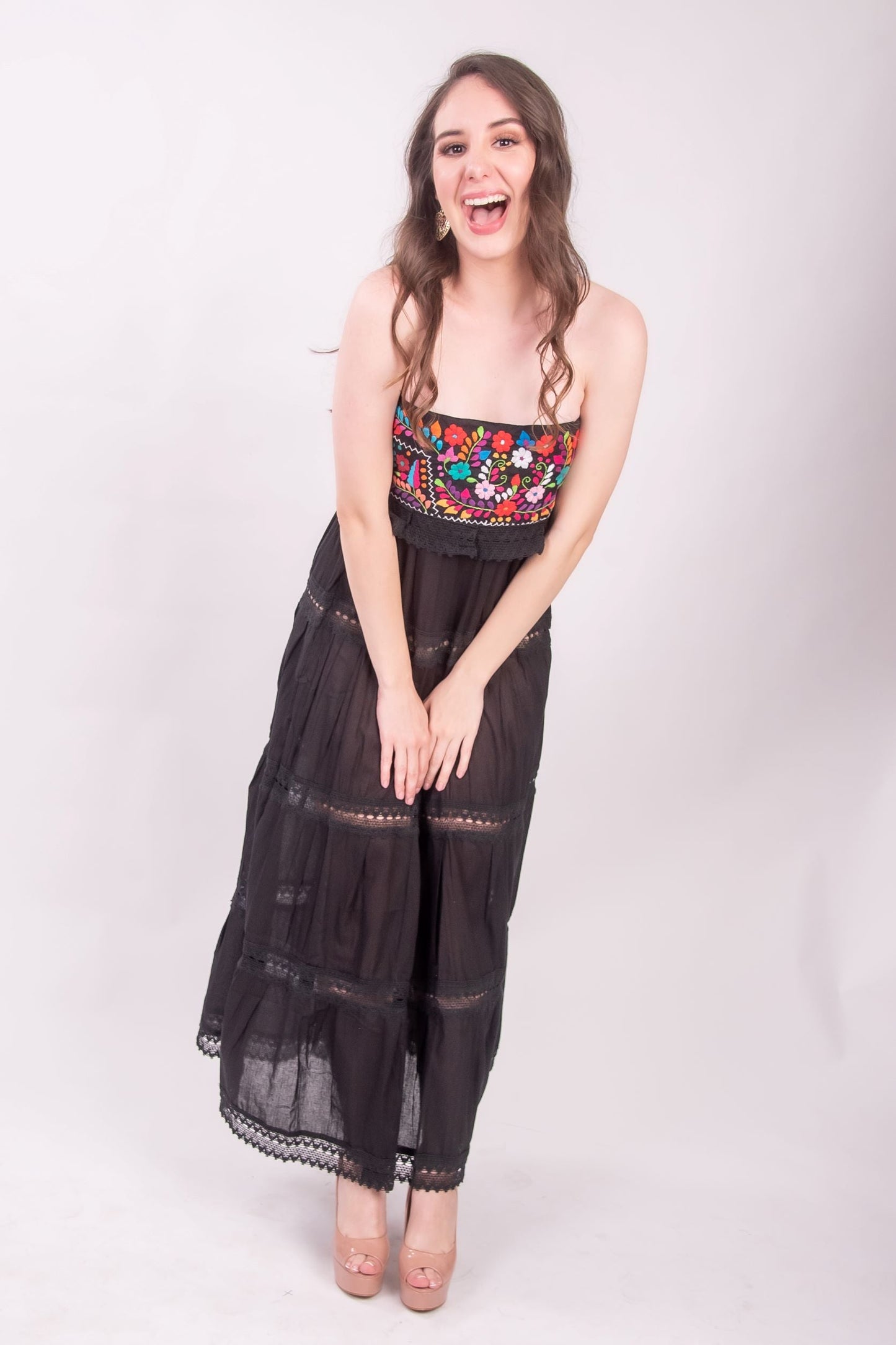 Vallarta Black Strapless Maxi Dress