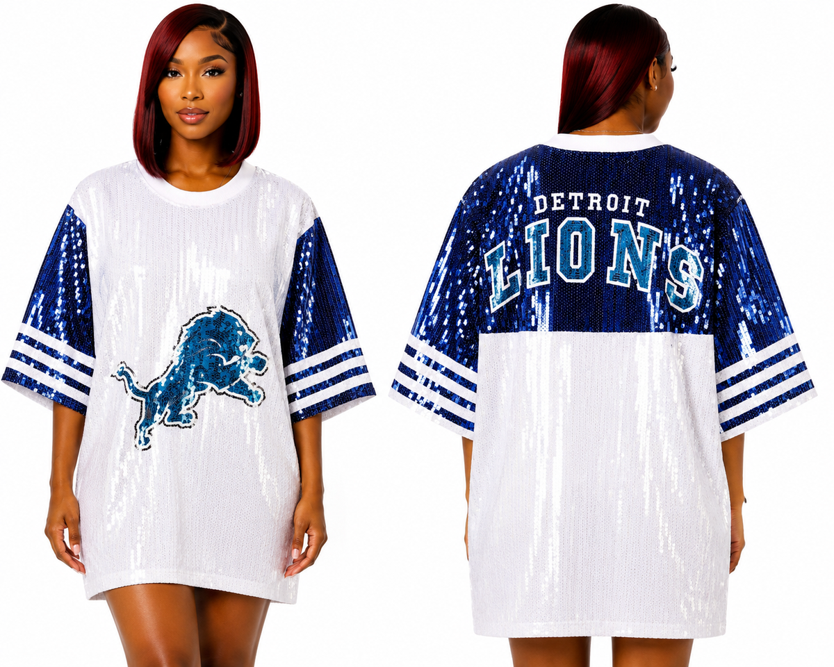 Lions Sequin Dress (one size) fits small medium large xl