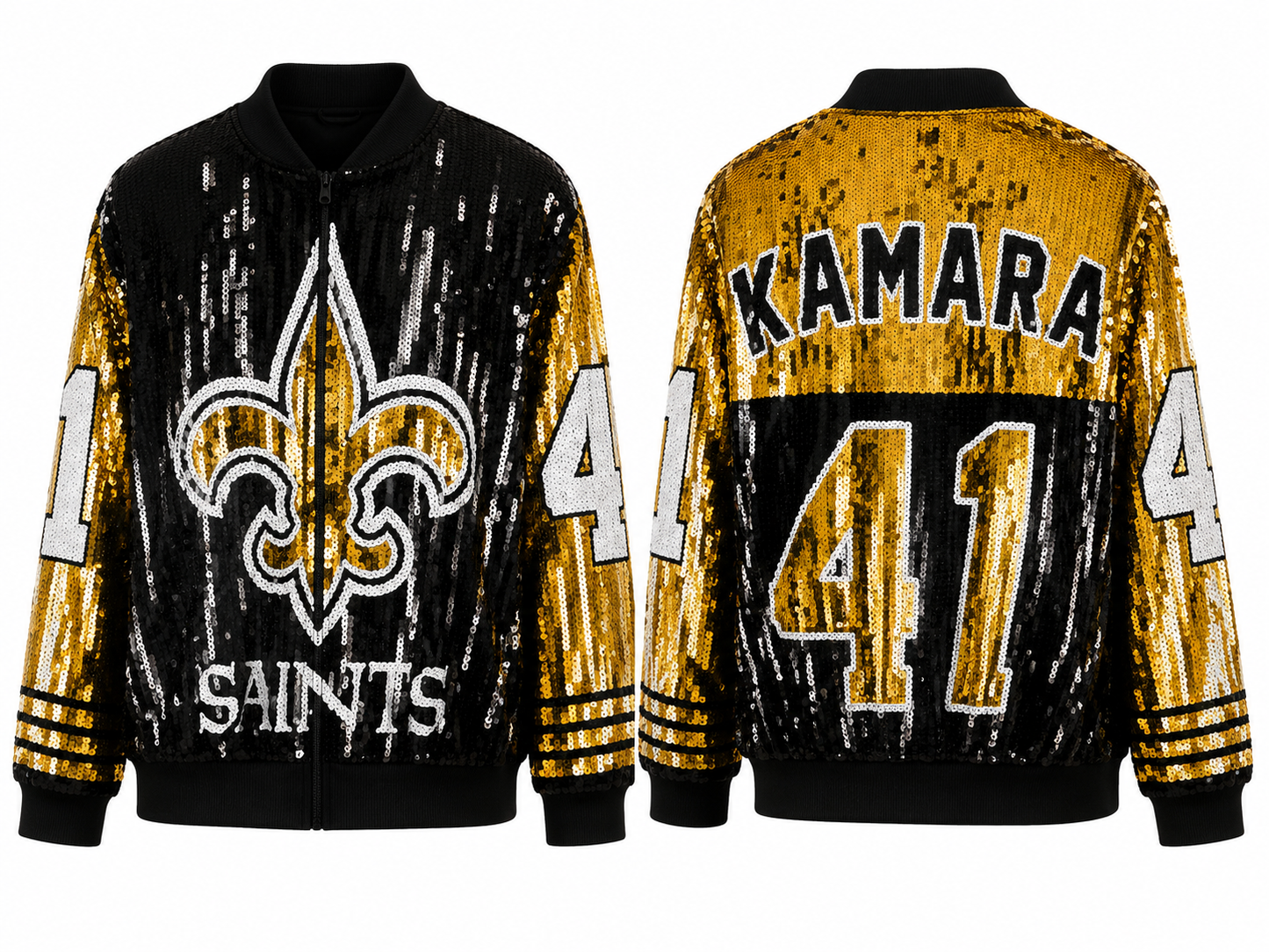 Saints Sequin black Jacket (one size) fits small medium large