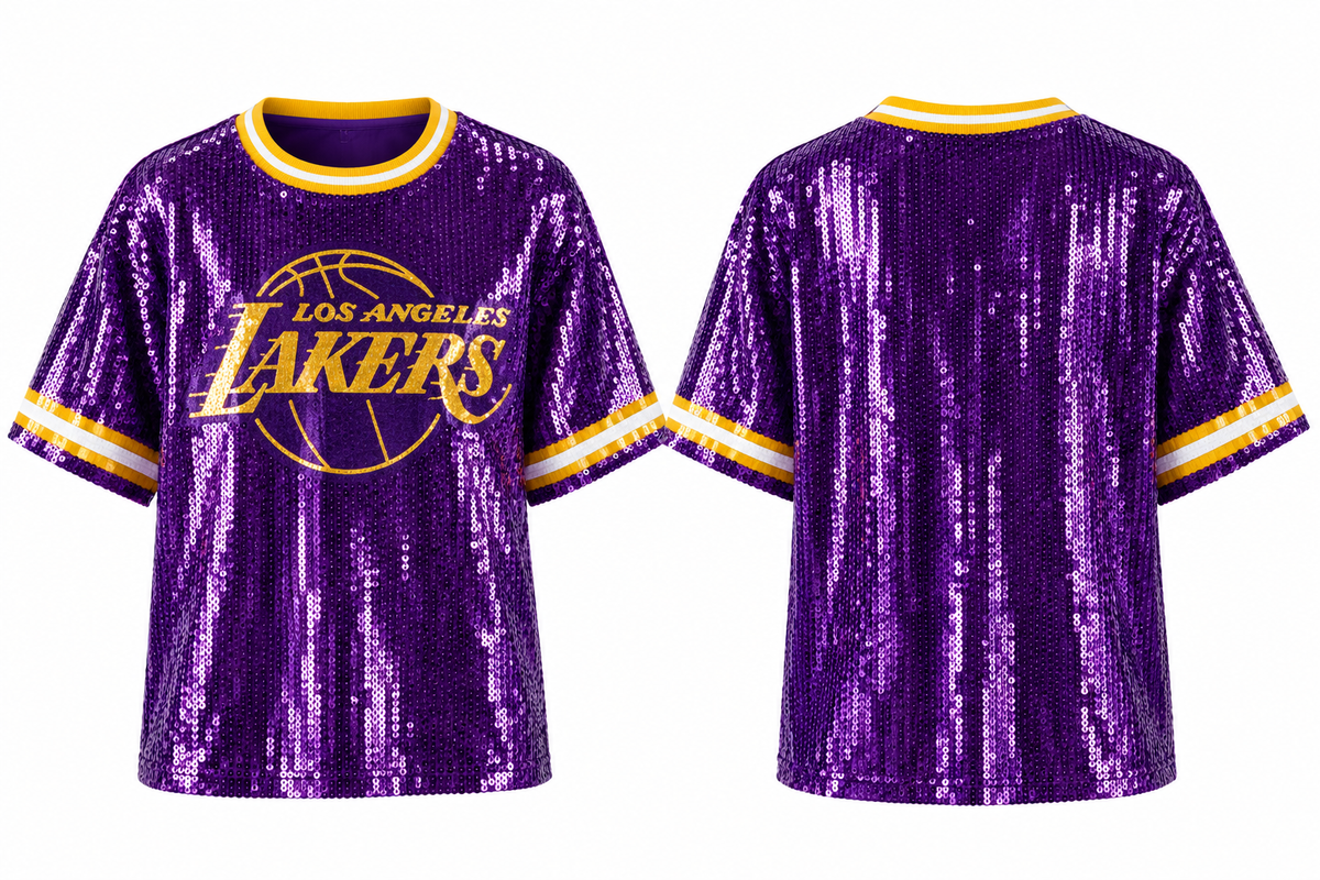 Purple Laker Sequin top (one size) small medium large xl