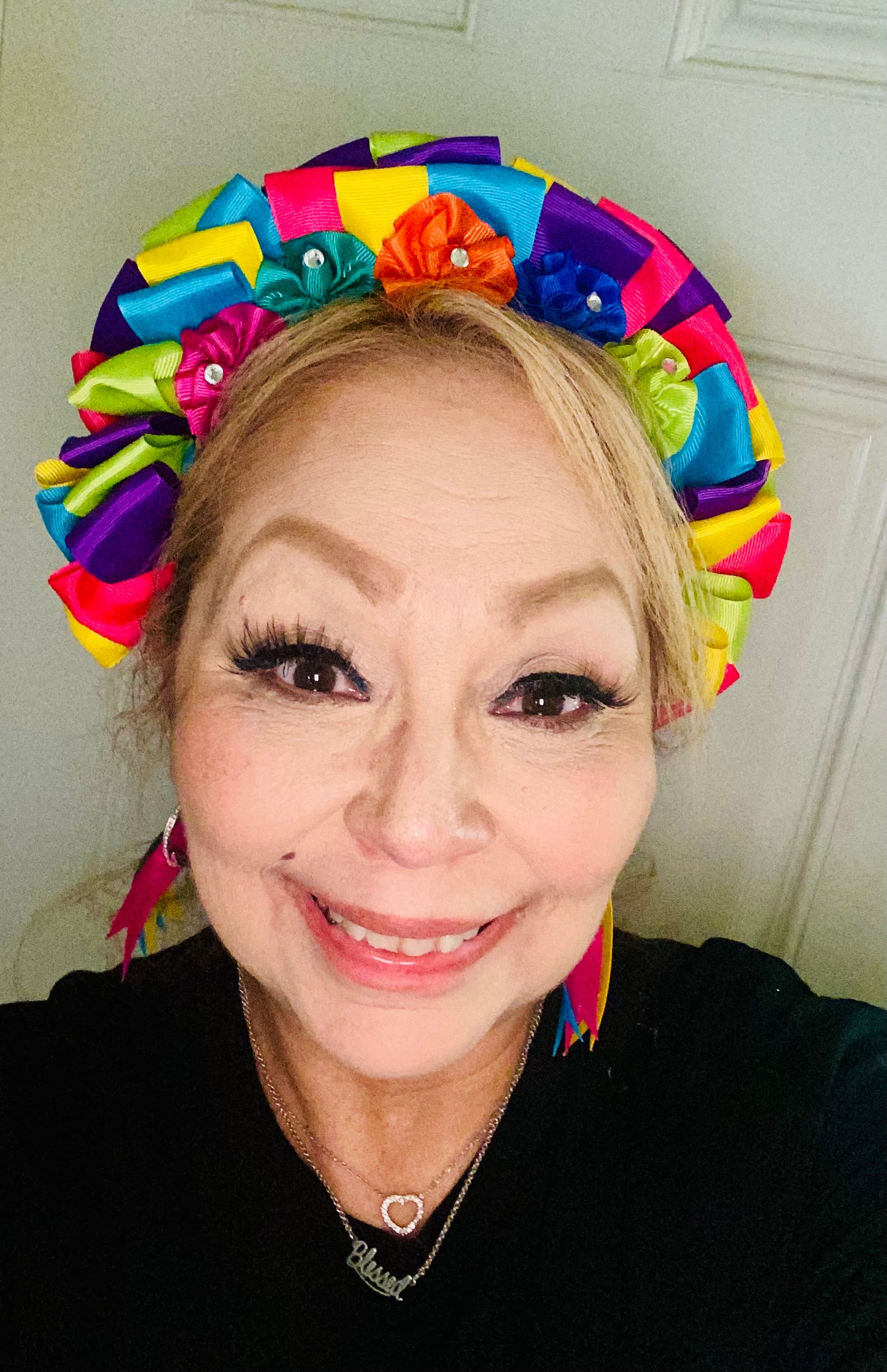 Colorful Fiesta Headpiece w/ Rhinestones