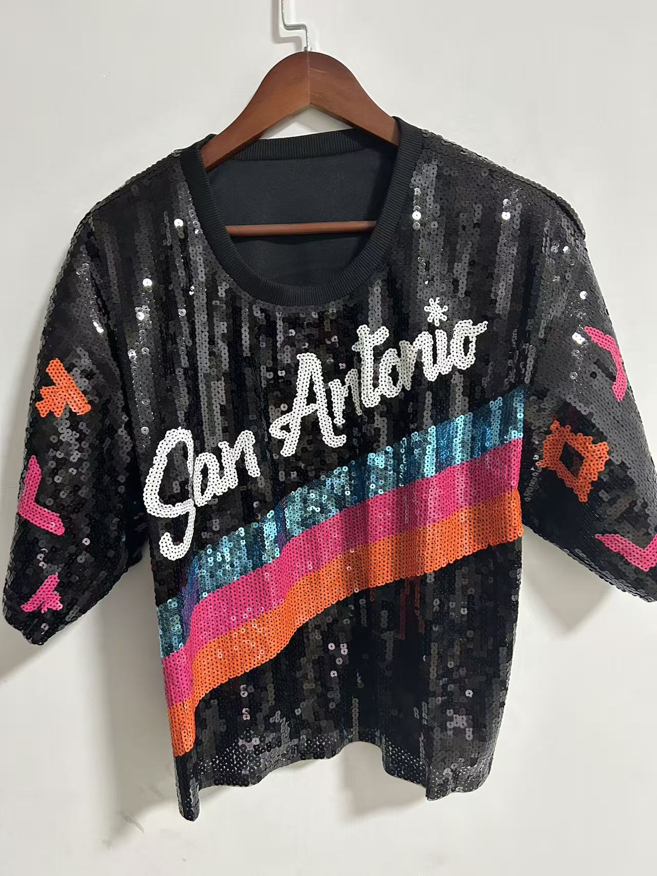 Spurs Sequin Crop