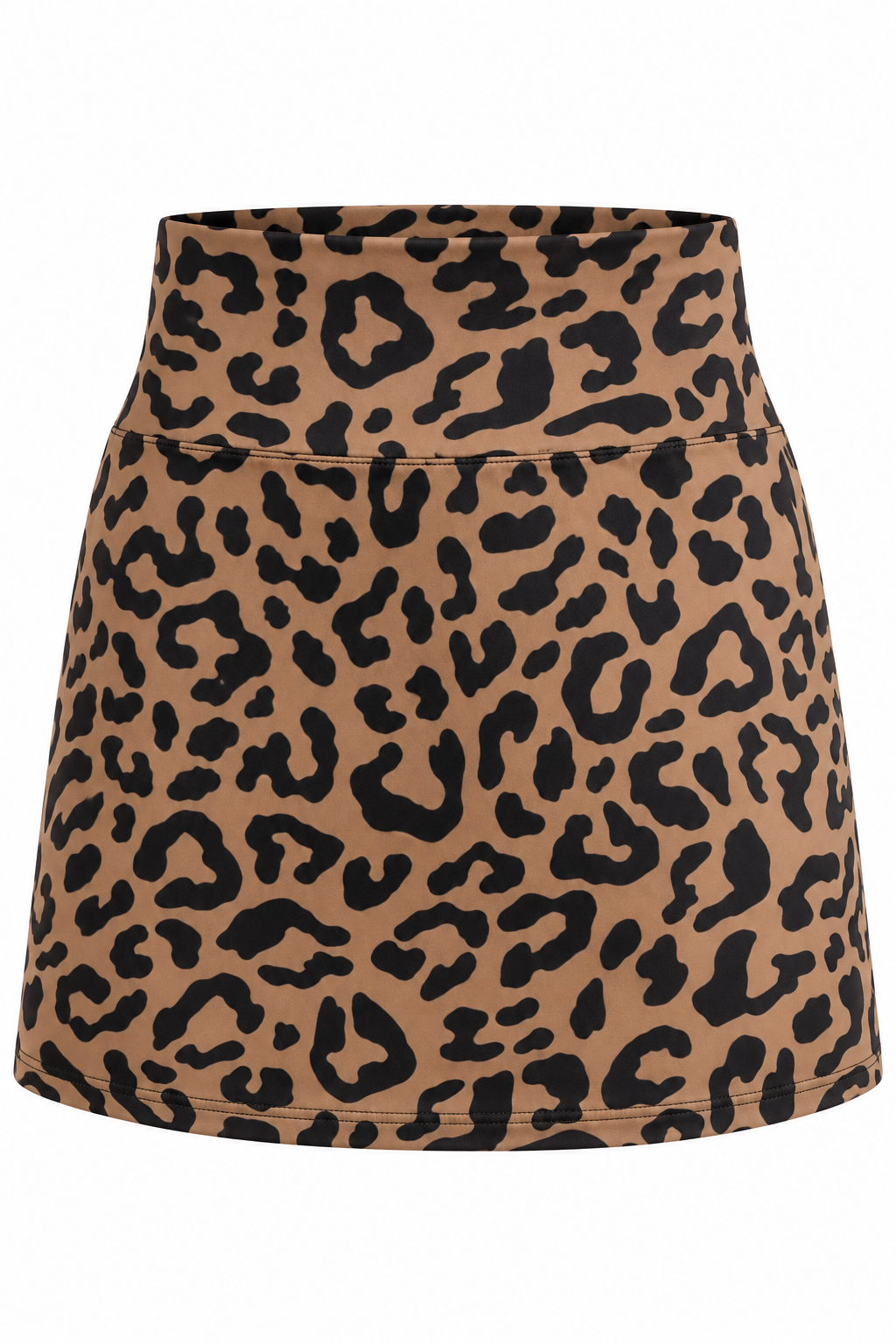 Leopard mini skirt cotton