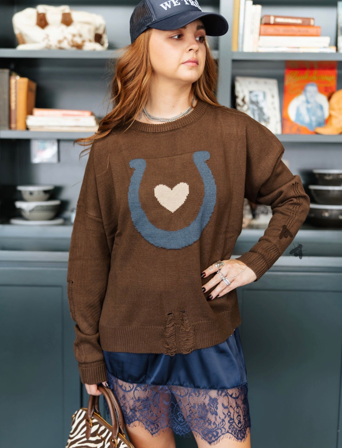 WORN LUCKY Sweater distressed