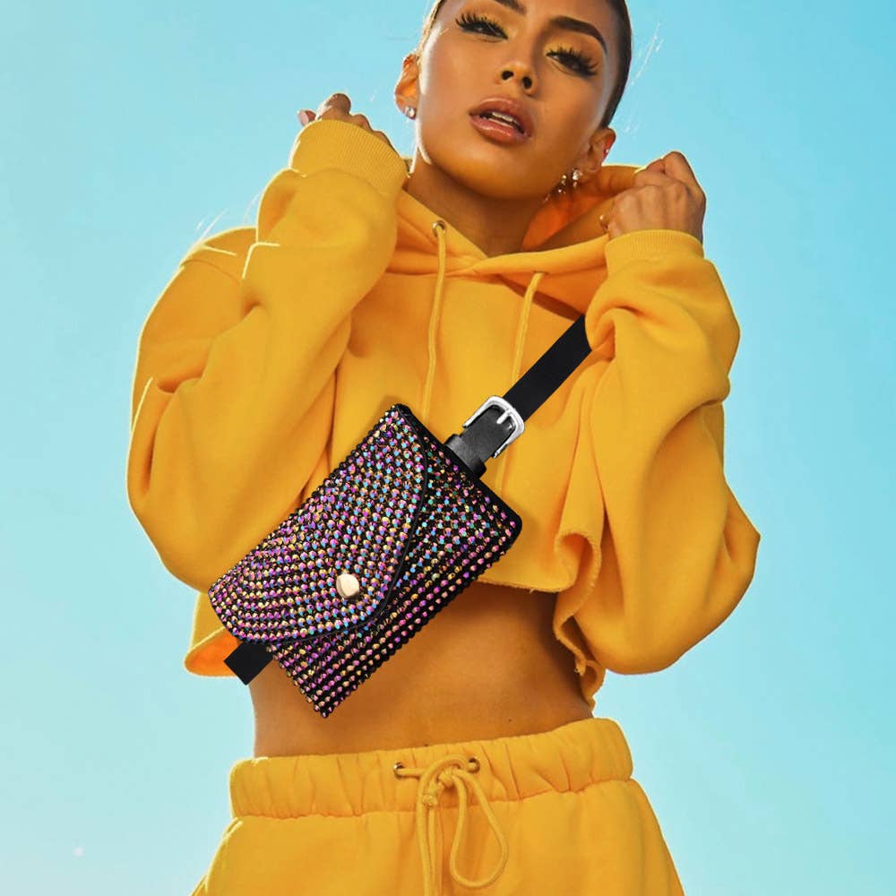 Bling Envelope Belt Bag / Crossbody Bag