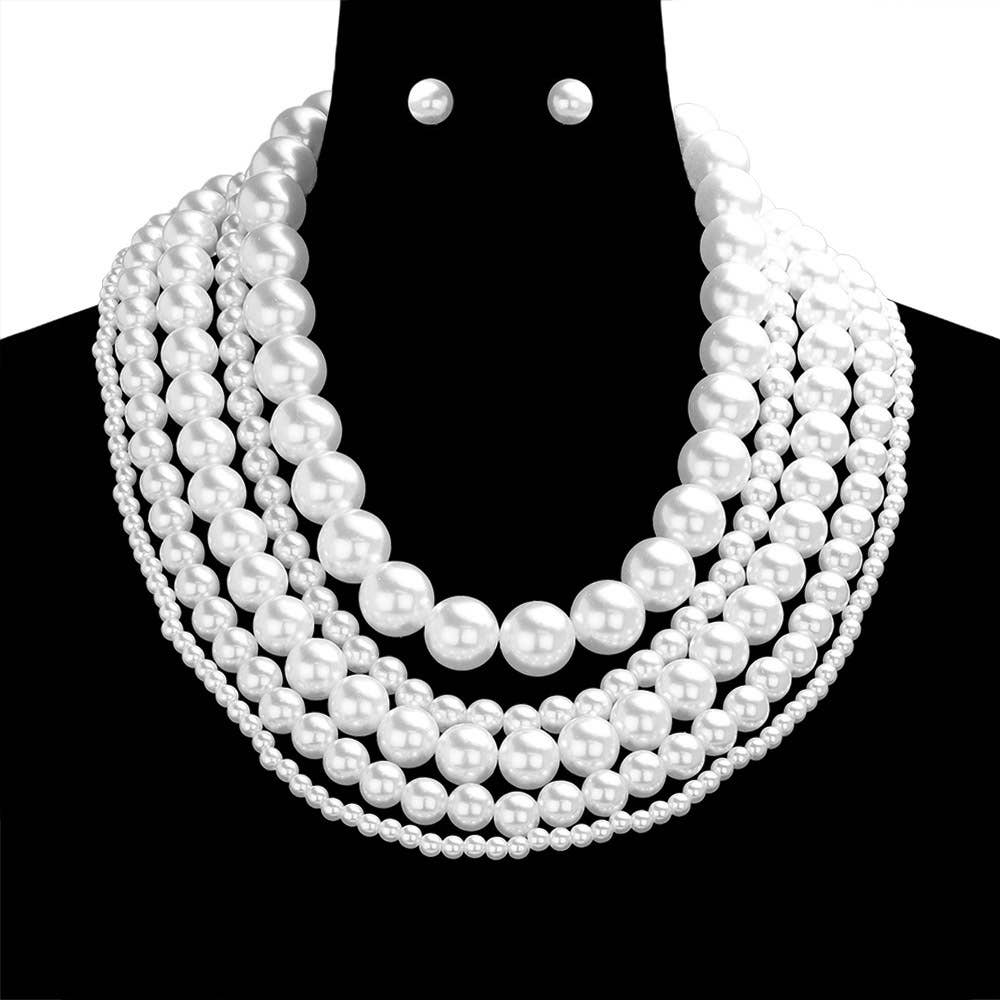 Multi Layered Pearl Necklace