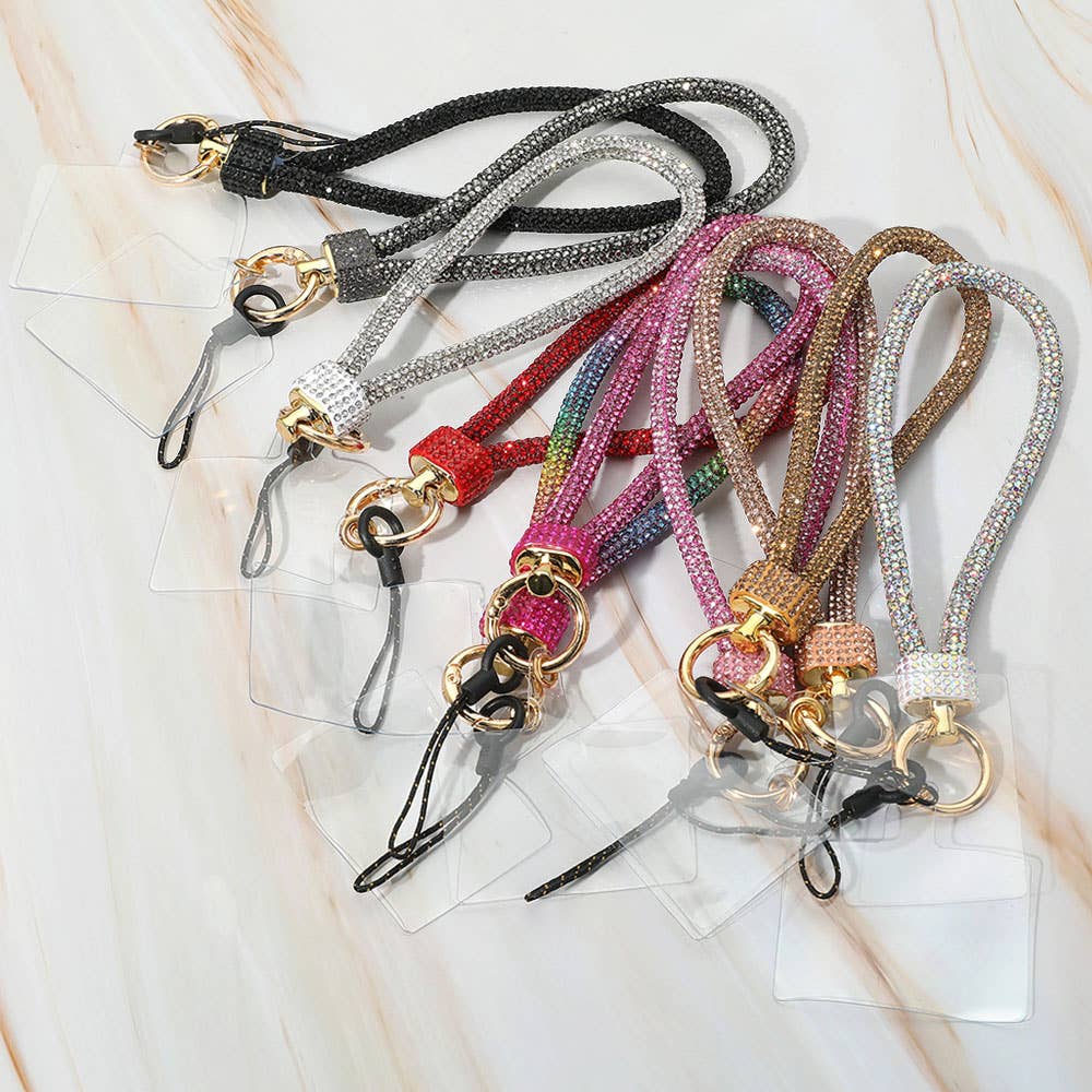 Bling Studded Phone Strap Keychain / Bag Charm