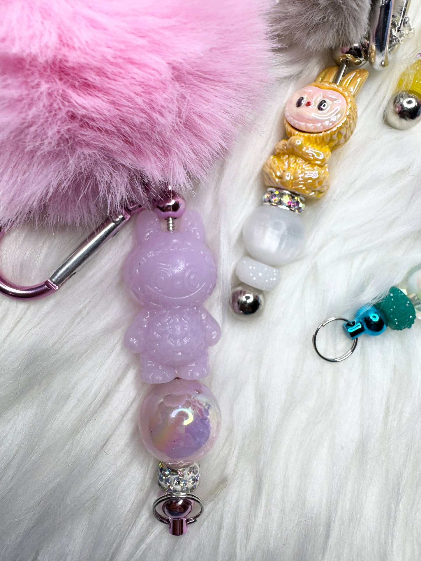 La bubu Keychains with pompom