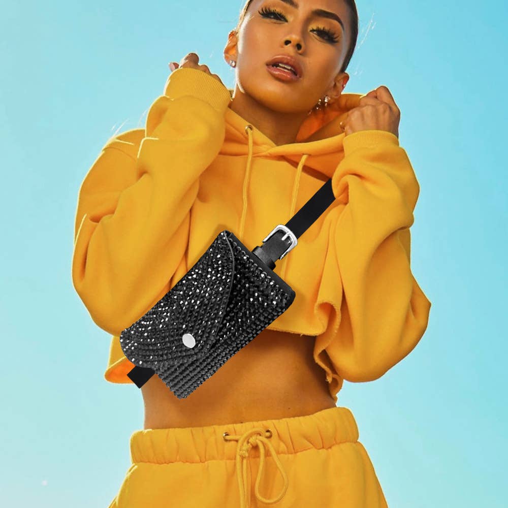 Bling Envelope Belt Bag / Crossbody Bag