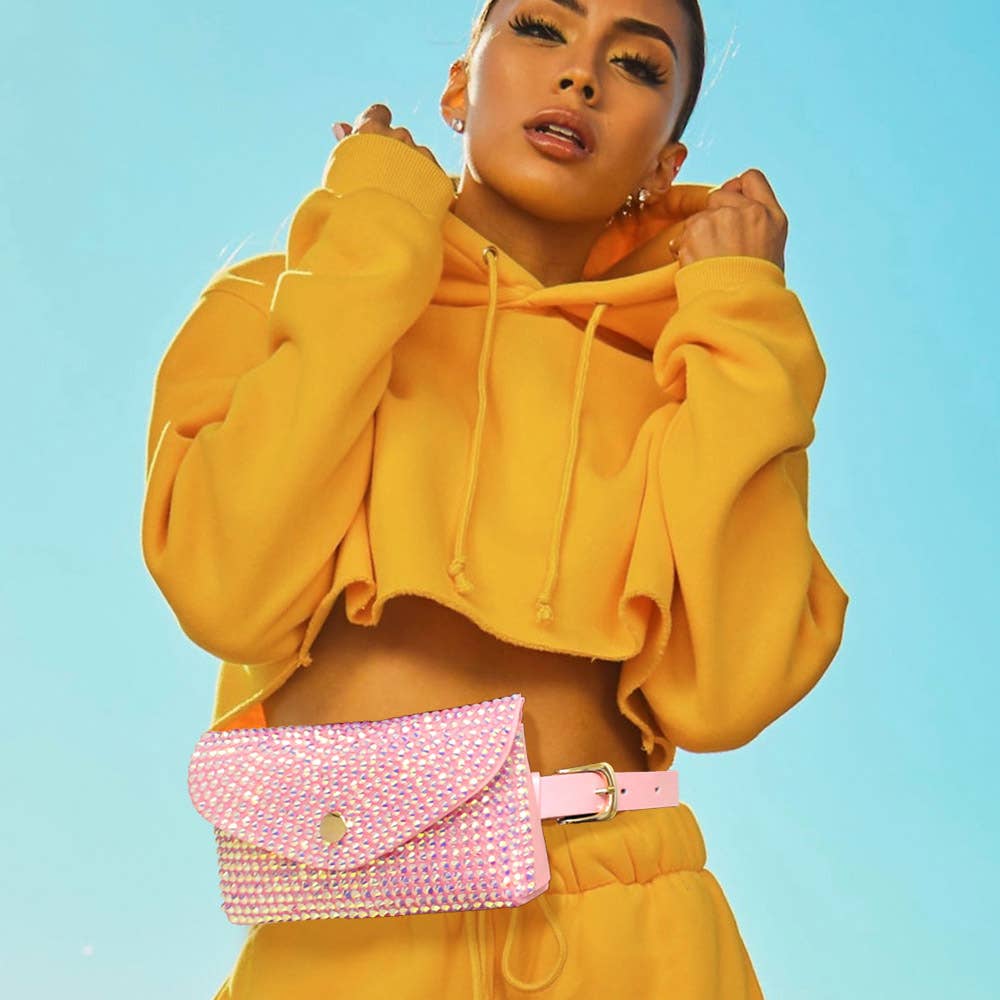 Bling Envelope Belt Bag / Crossbody Bag