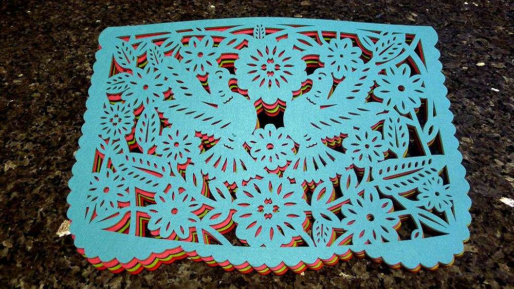 Double-sided Felt "Papel Picado" Placemat Sets (Florals)
