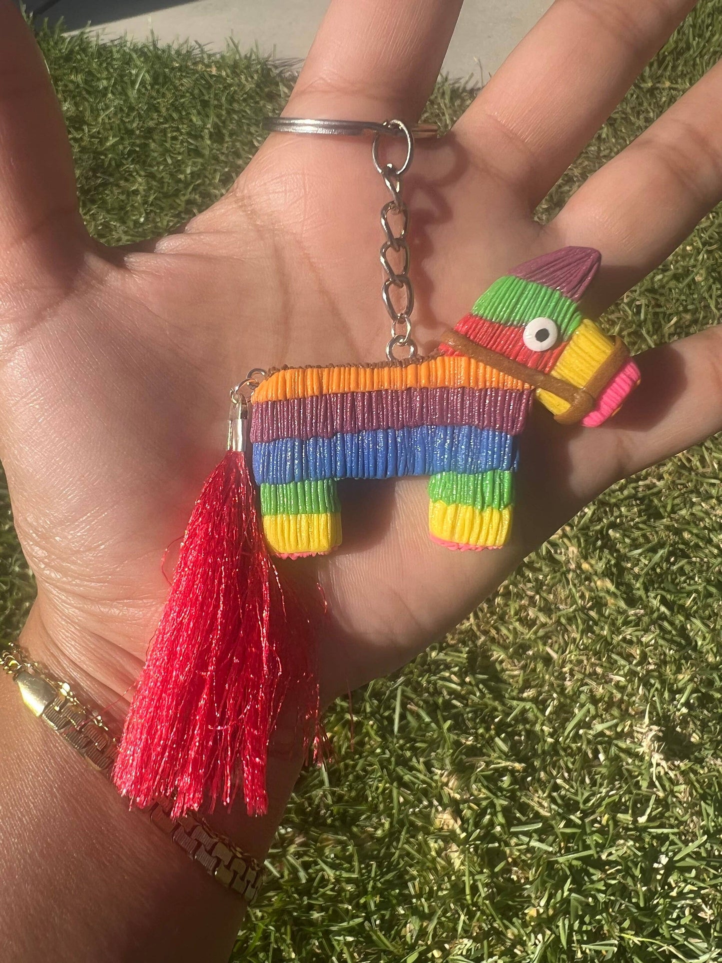 Donkey Piñata Keychain
