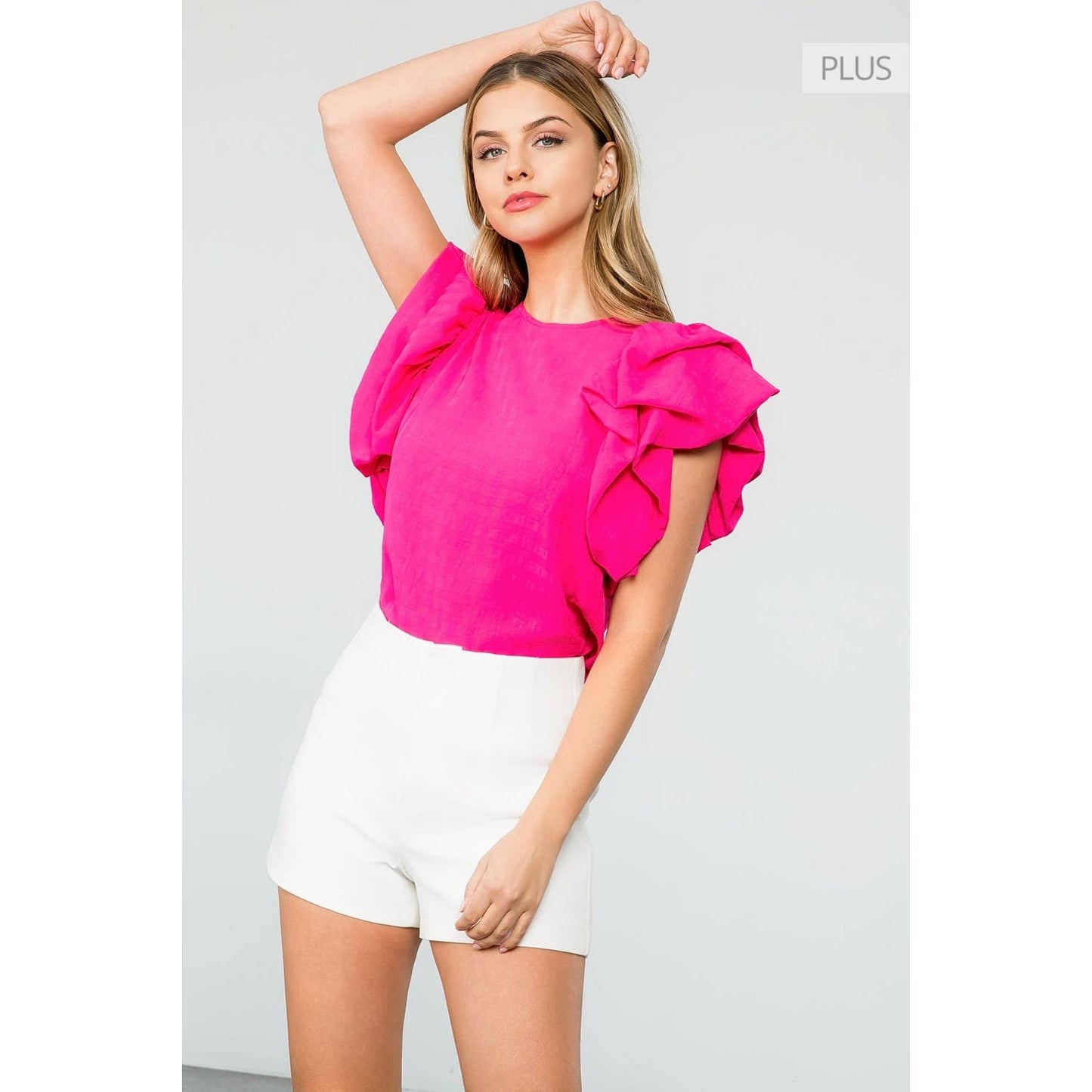 /Size XL/ Puff Ruffle Sleeve Top