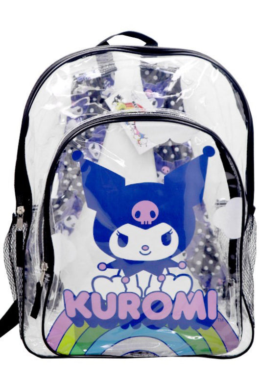 SANRIO KUROMI 16" TRANSPARENT BACKPACK