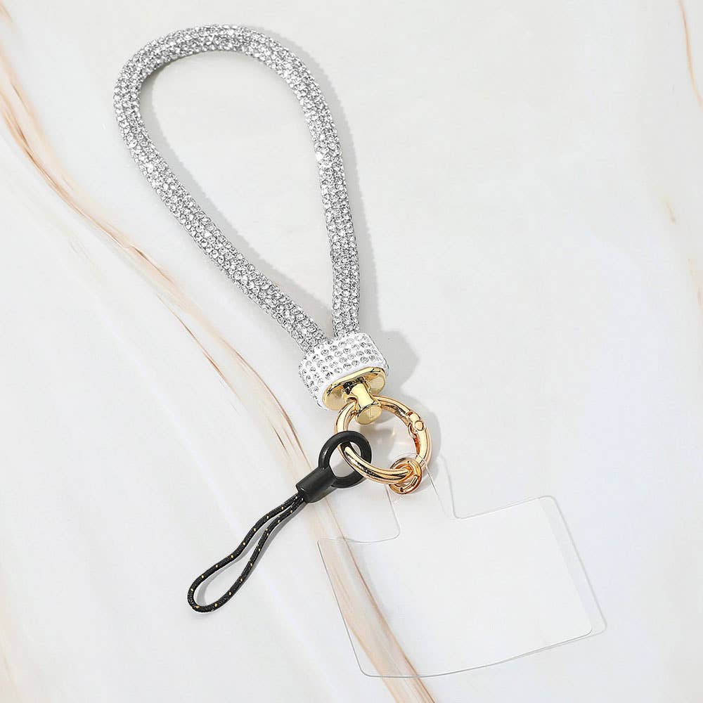 Bling Studded Phone Strap Keychain / Bag Charm