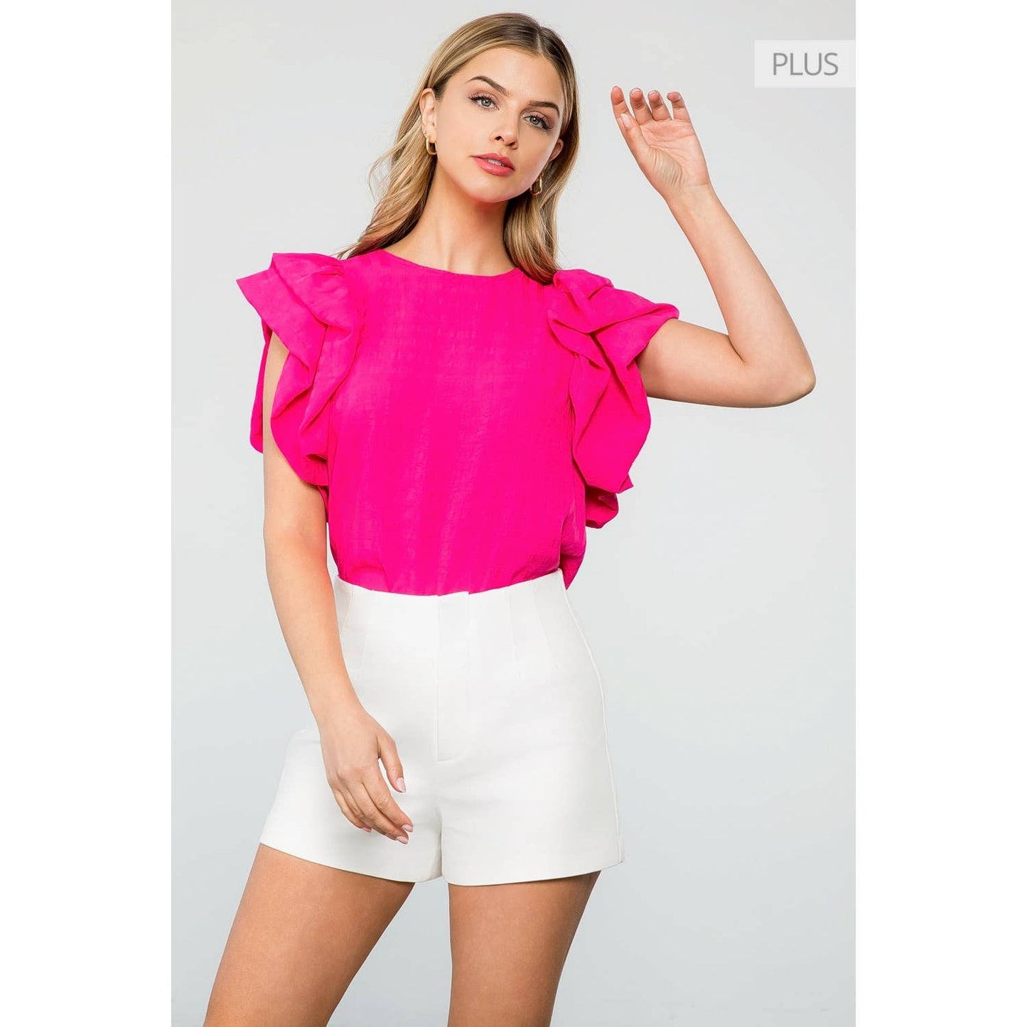 /Size XL/ Puff Ruffle Sleeve Top