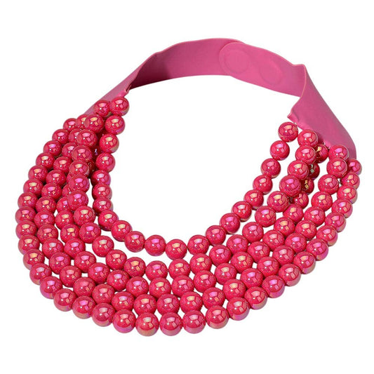 Pink Magnetic Pearl Necklace