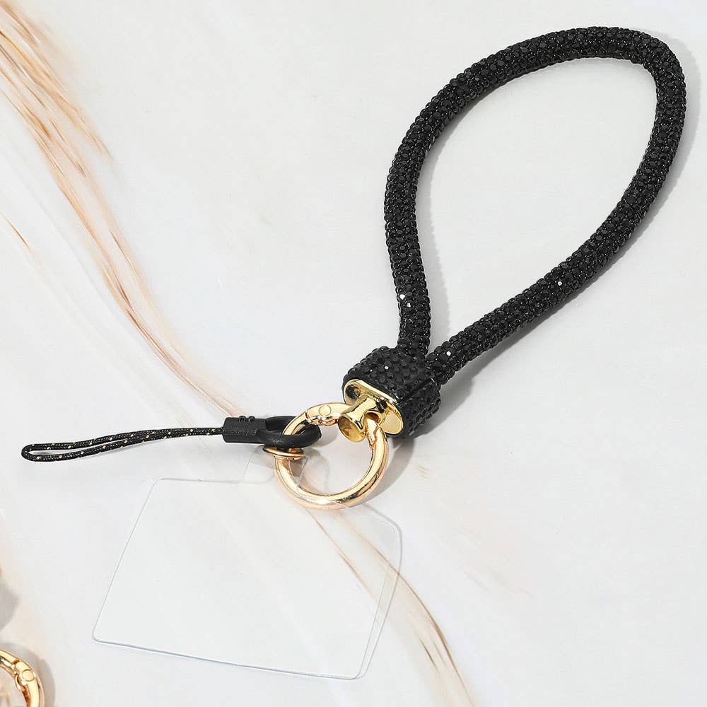Bling Studded Phone Strap Keychain / Bag Charm