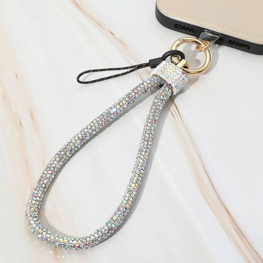 Bling Studded Phone Strap Keychain / Bag Charm