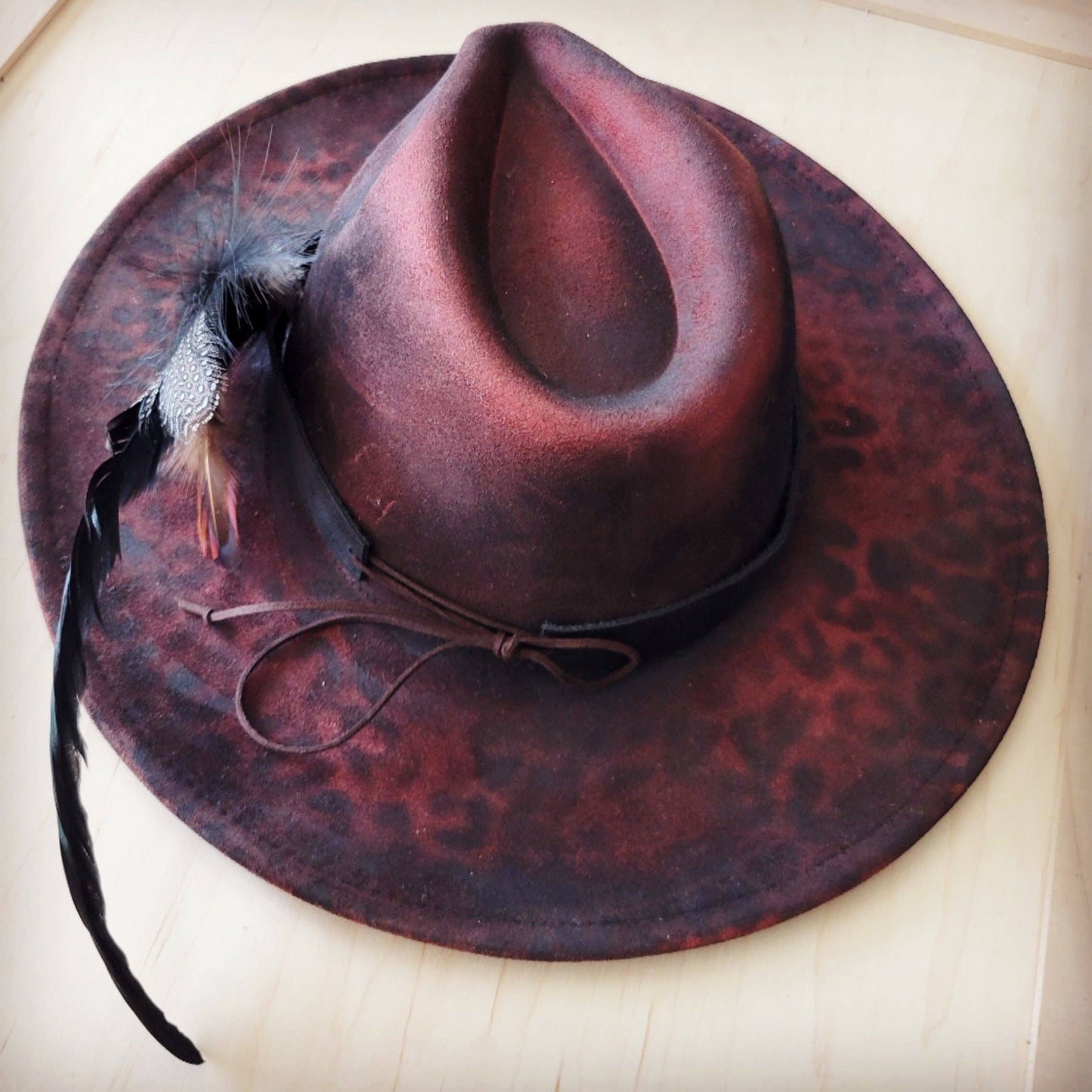 CUSTOM Hand-Painted Cowgirl Western Boho Hat A118