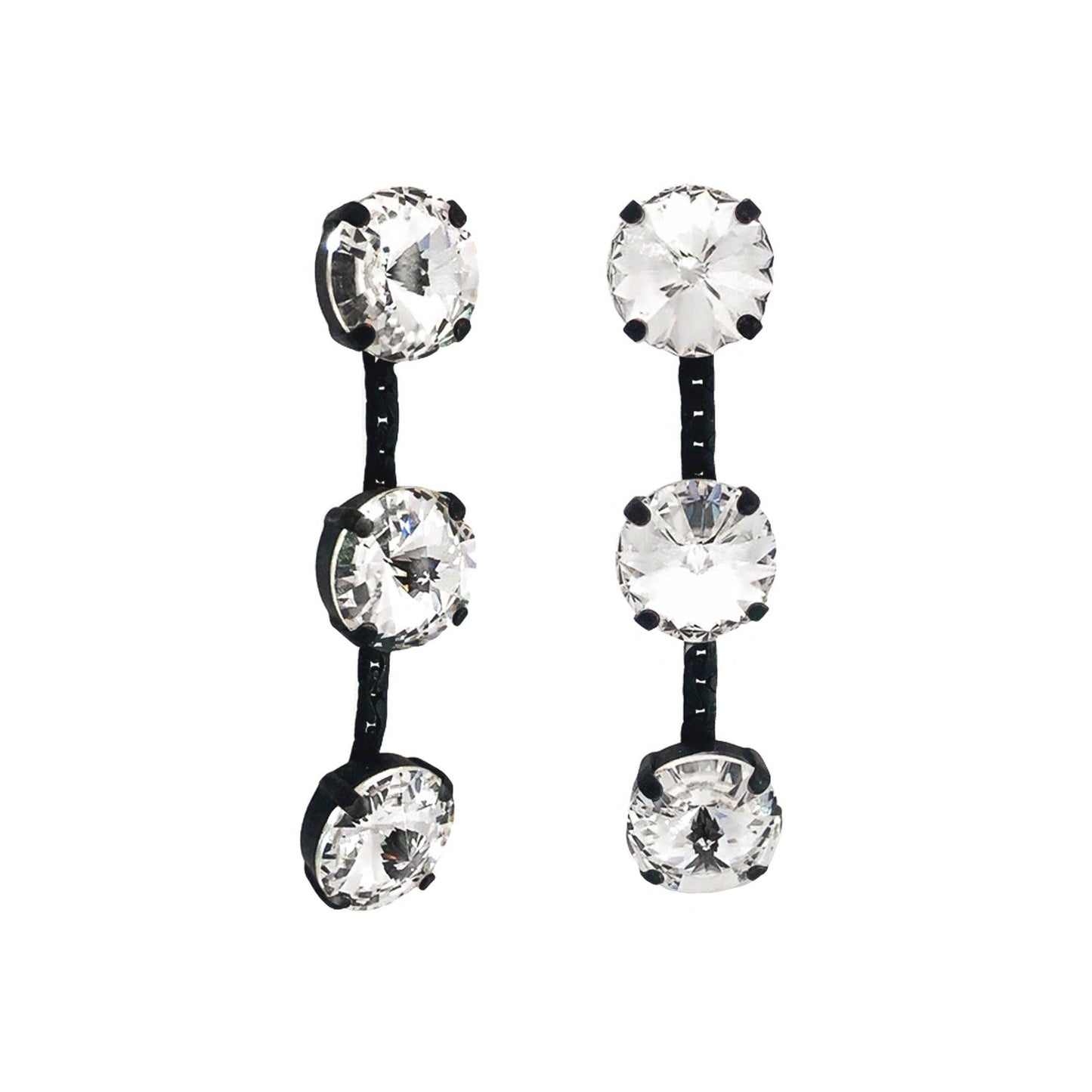 Freya Earrings in Smutt & Clear