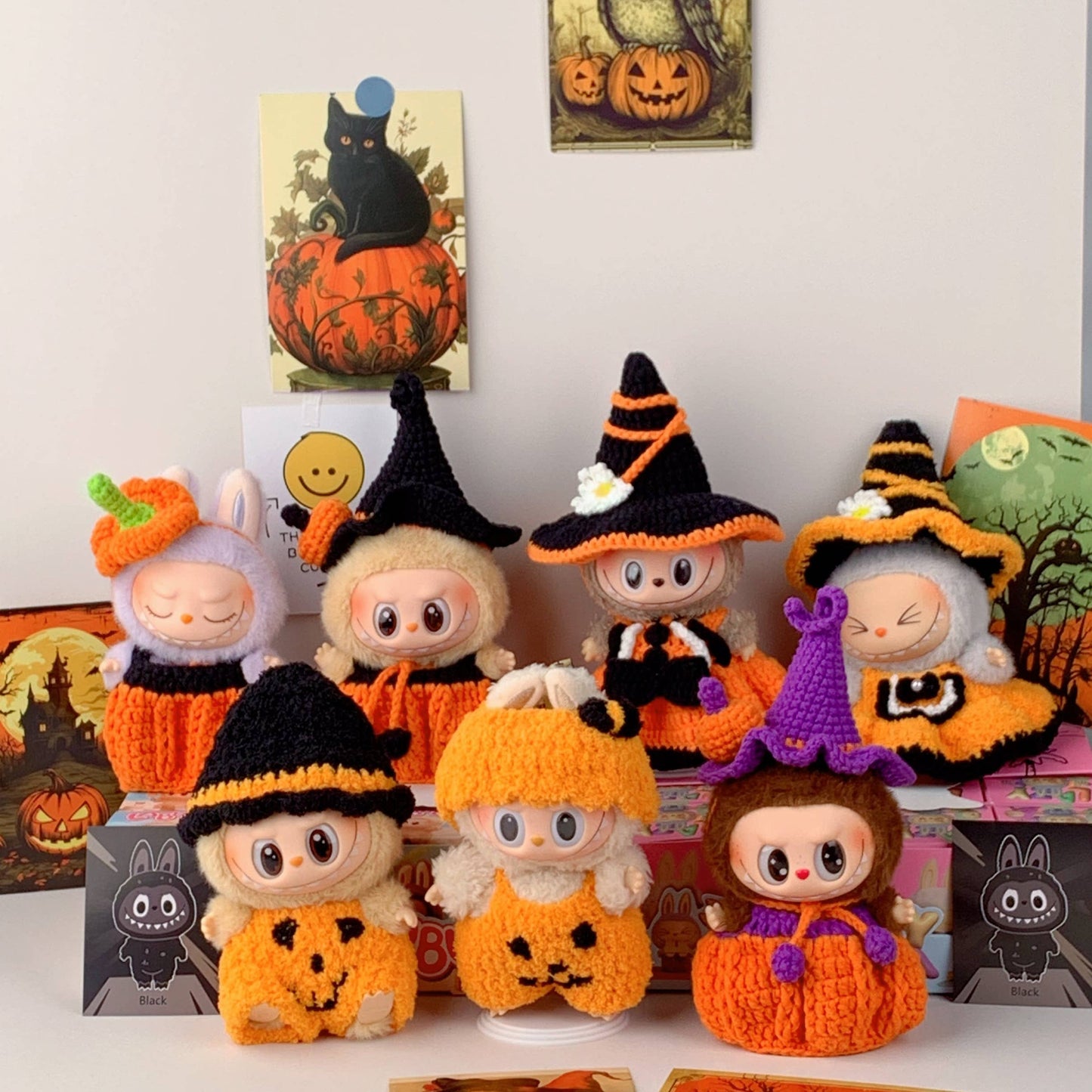 Crochet Halloween Labubu Outfit, holiday decoration