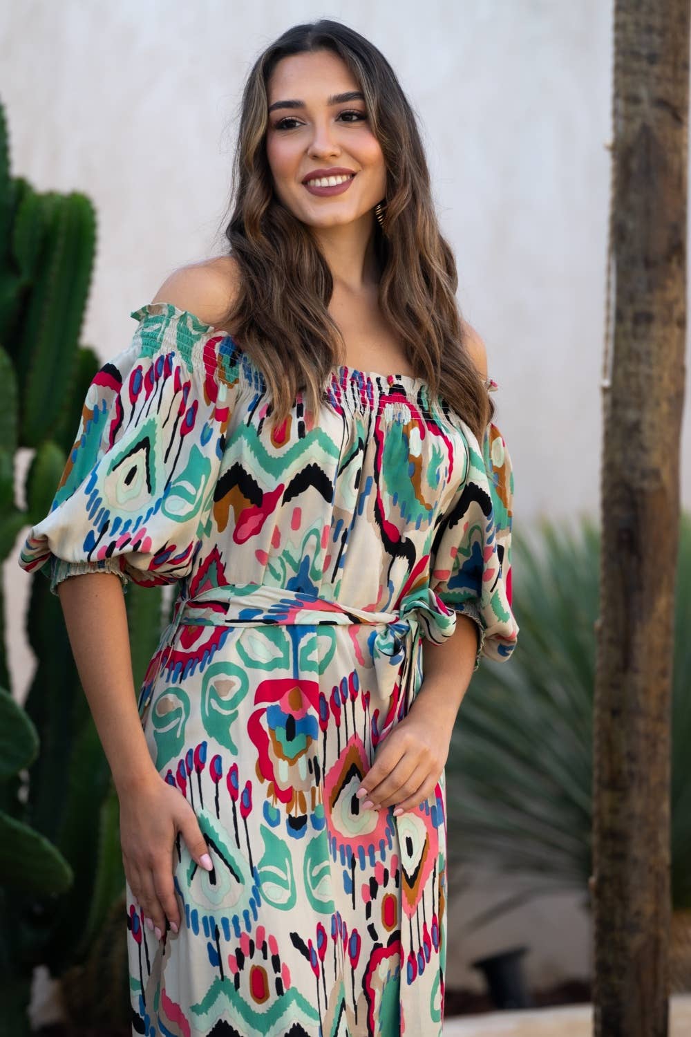 Abstract Shoreline Dress Sunset & Moon
