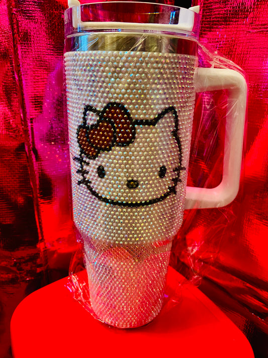 Bedazzled White Hello Kitty Tumbler 40oz