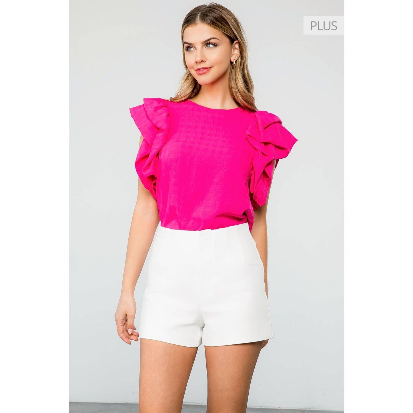 /Size XL/ Puff Ruffle Sleeve Top