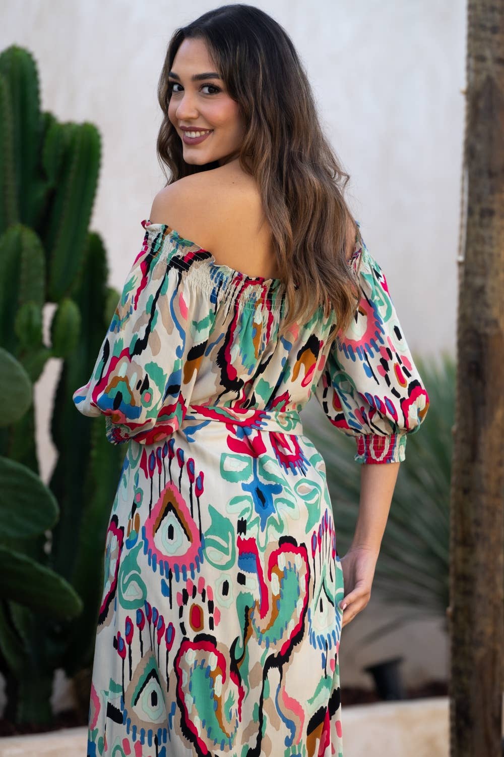 Abstract Shoreline Dress Sunset & Moon