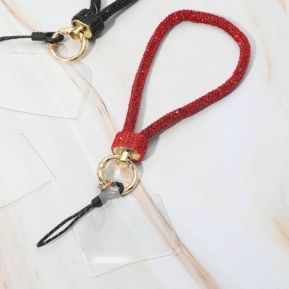 Bling Studded Phone Strap Keychain / Bag Charm