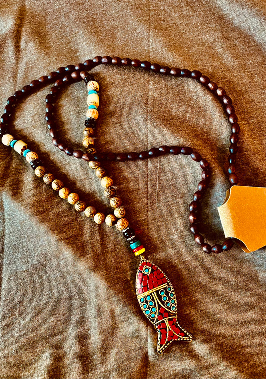 Indian Paint Brush Necklace