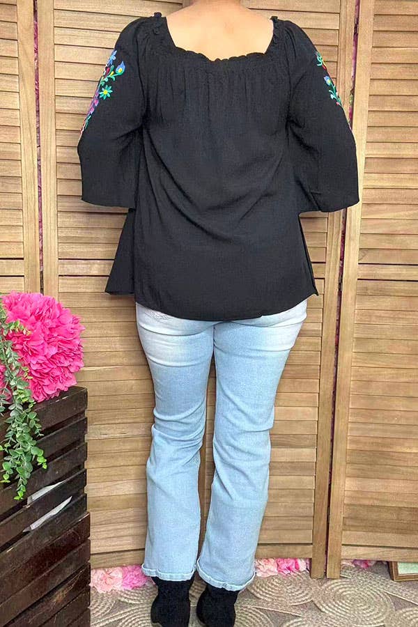 Floral Embroidered Blouse
